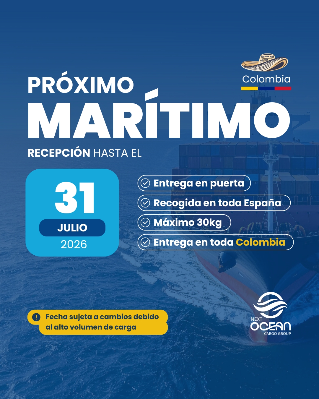 Envíos Marítimos a COLOMBIA