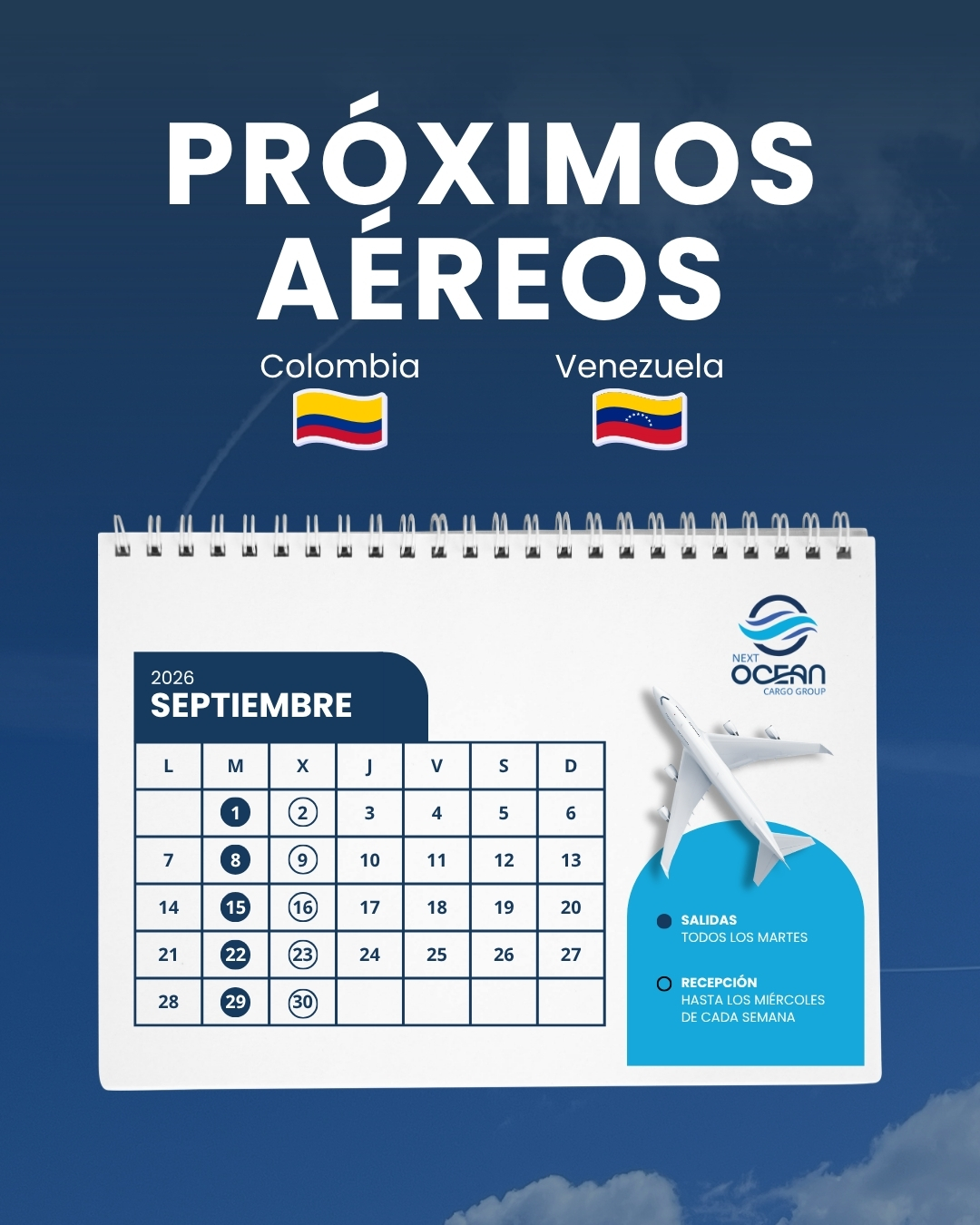 Envíos Aéreos a Colombia y Venezuela